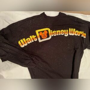 Disney Black and Orange Glitter Spirit Jersey with Logo